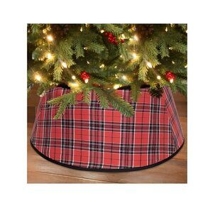 5/$20 NEW 22" Plaid Fabric Christmas Tree Collar
